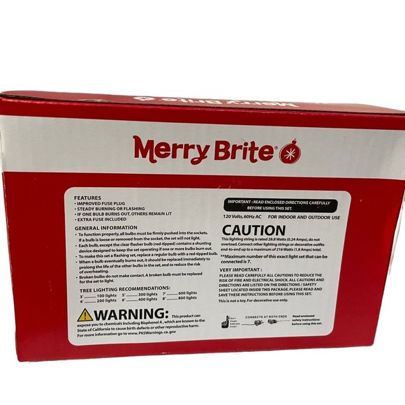 Merry Brite 200 Count Christmas Mini Lights Multi Bulb Green Wire - Picture 2 of 16